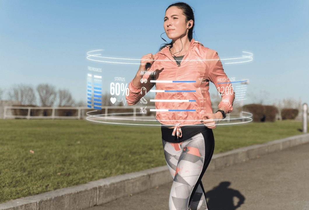 Fitnesstracker beim Laufen