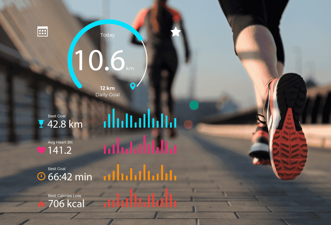 Fitnesstracker beim Laufen