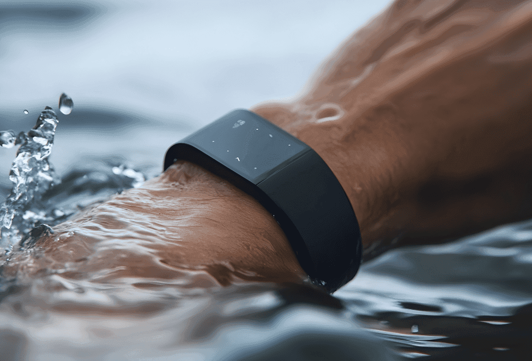 Fitness Tracker beim Schwimmen