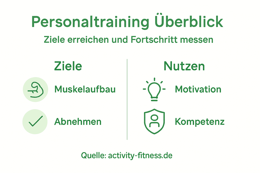 Übersicht: Personal Training – Ziele und Vorteile auf einen Blick