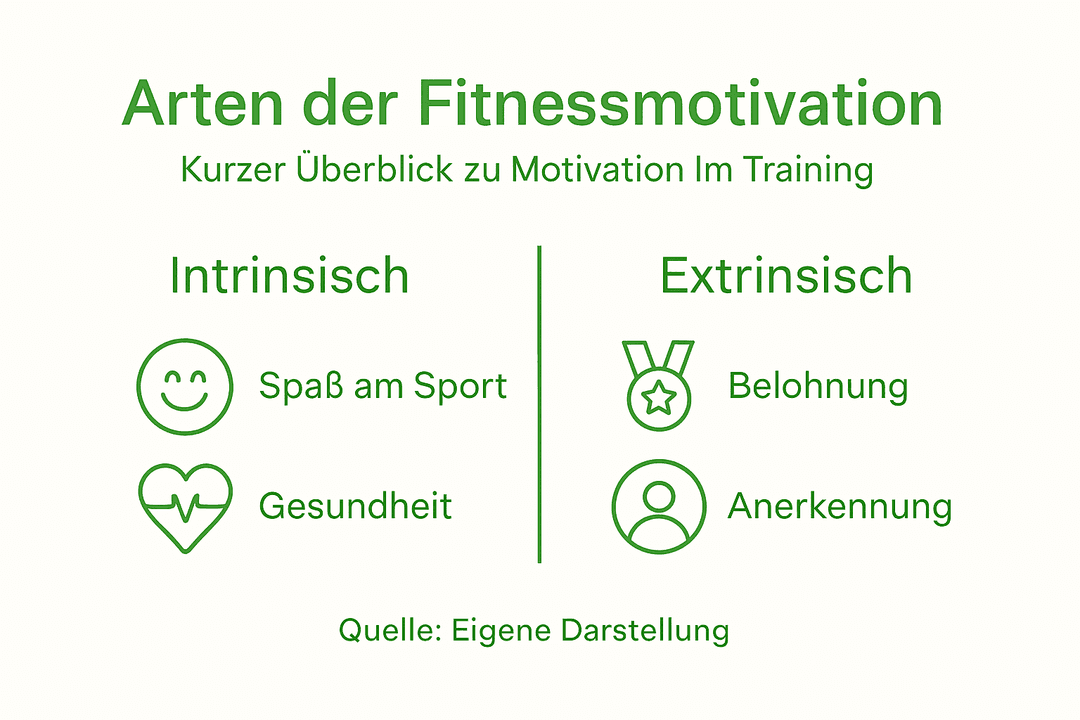 Überblick: Verschiedene Arten von Fitnessmotivation als Infografik