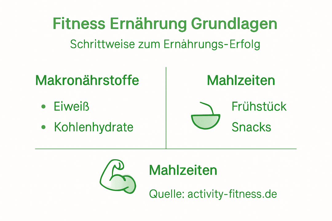 Übersicht: Die wichtigsten Ernährungsgrundlagen für mehr Fitness auf einen Blick