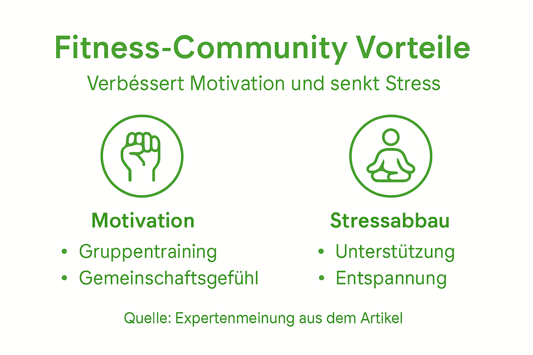 Übersicht: Die wichtigsten Vorteile einer starken Fitness-Community auf einen Blick