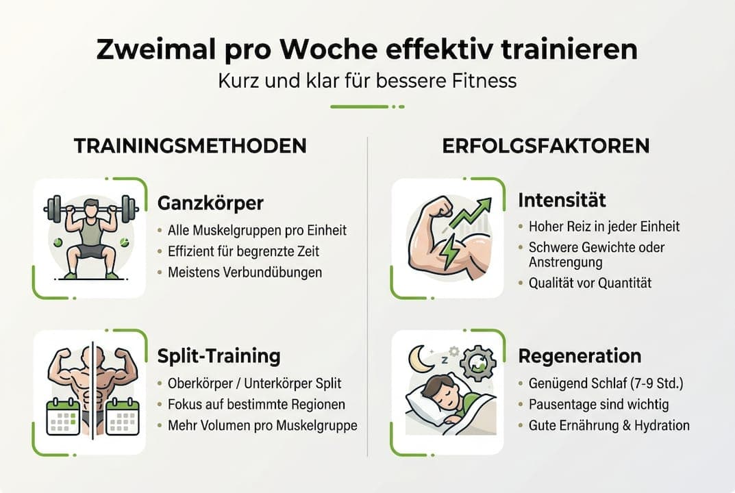 Grafische Übersicht: Trainingsmethoden und Schlüsselfaktoren für den Erfolg