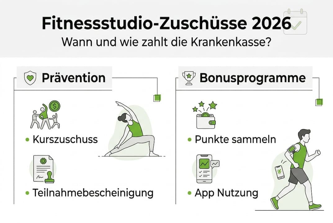 Übersicht: Welche Zuschüsse und Fördermöglichkeiten bieten die Krankenkassen?