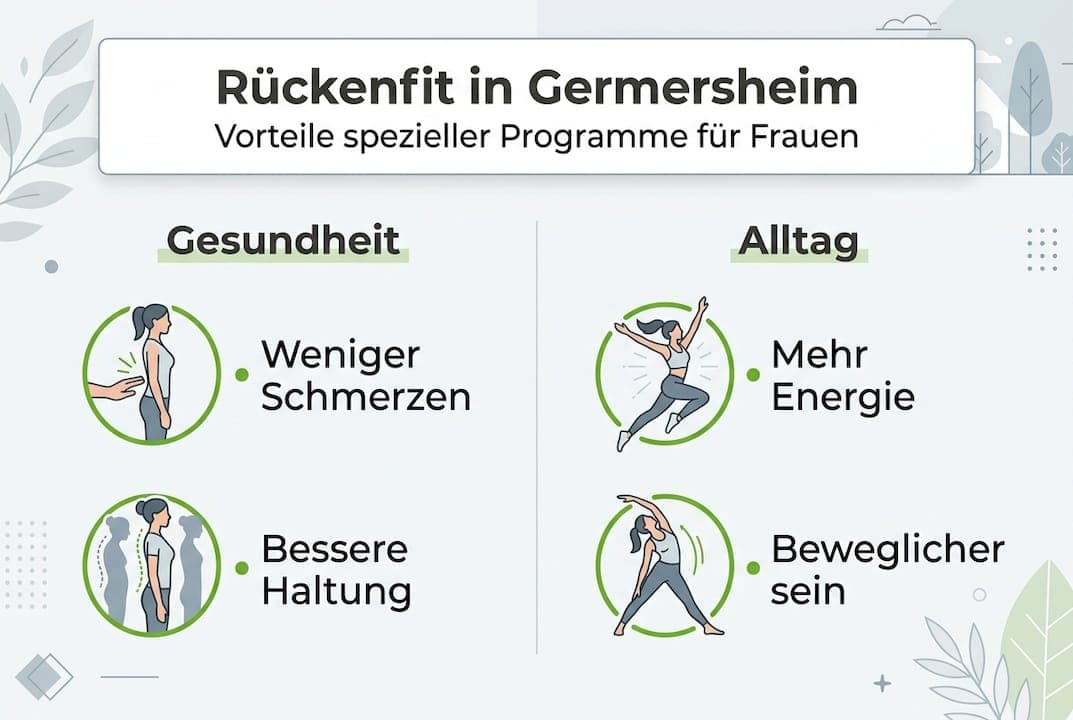 Infografik: Die Vorteile spezieller Rückenprogramme für Frauen in Germersheim