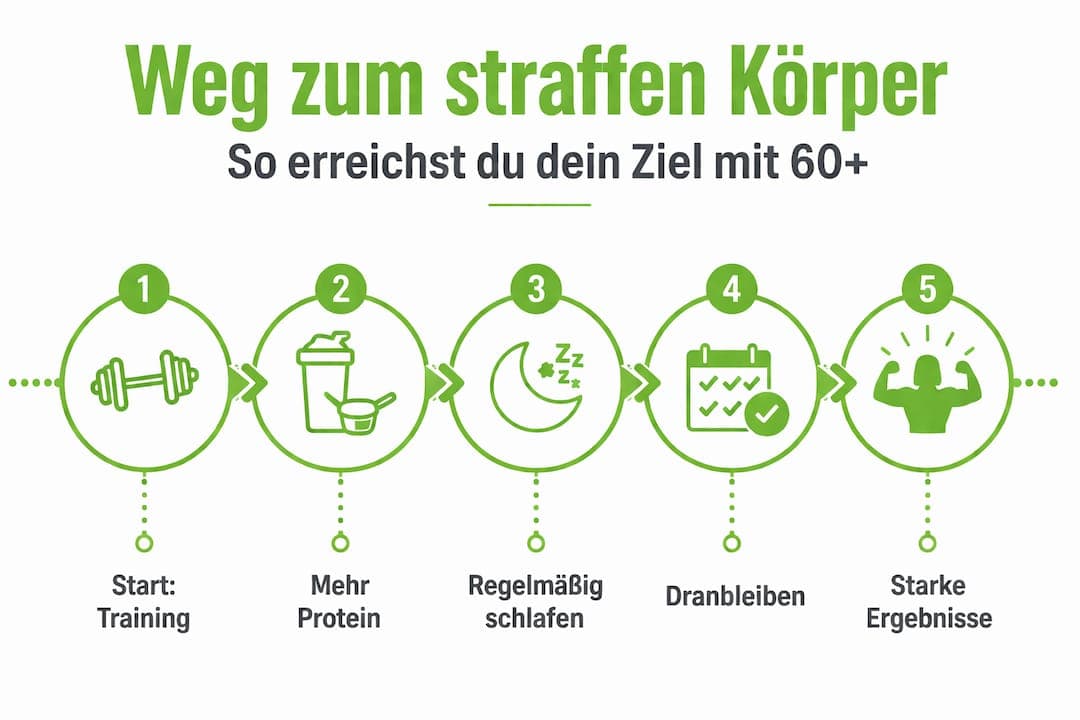 Infografik: So starten Sie ab 60 – Ihr Trainingsplan in fünf einfachen Schritten