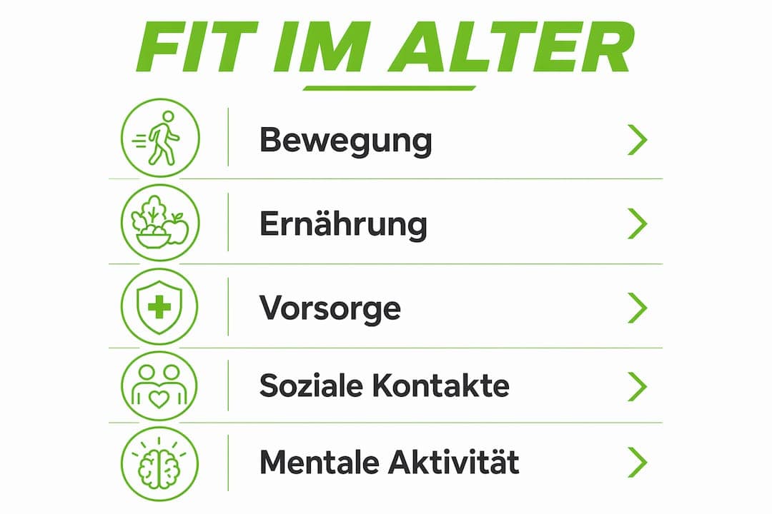 Gesund bleiben im Alter: Die wichtigsten Tipps auf einen Blick