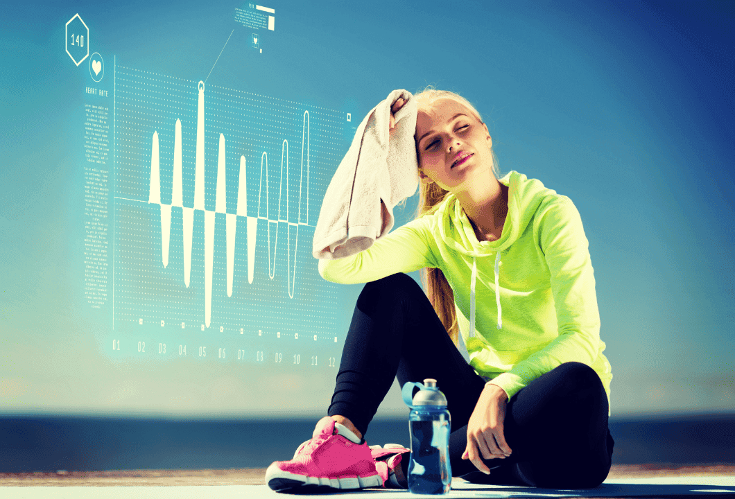 Fitness Tracker bei Stress Frau