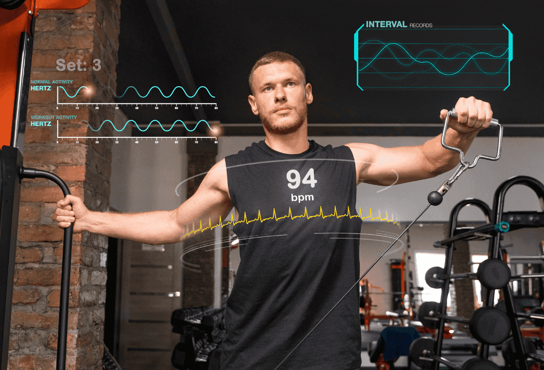 fitness trackern beim fitness-training mann